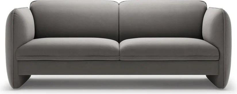 Ciemnoszara aksamitna sofa 204 cm Georgia – Micadoni