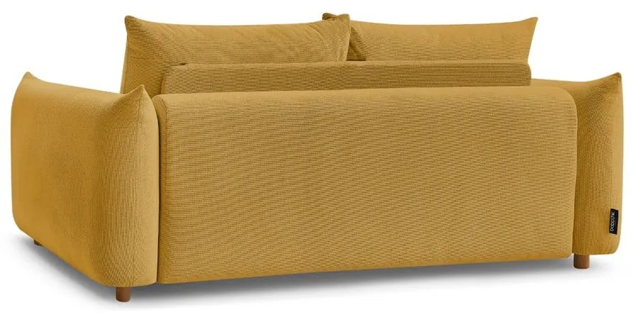 Żółta rozkładana sofa 214 cm Ernest – Bobochic Paris