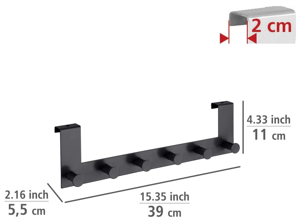 Wieszak na drzwi, 6 haczyków, Celano, WENKO