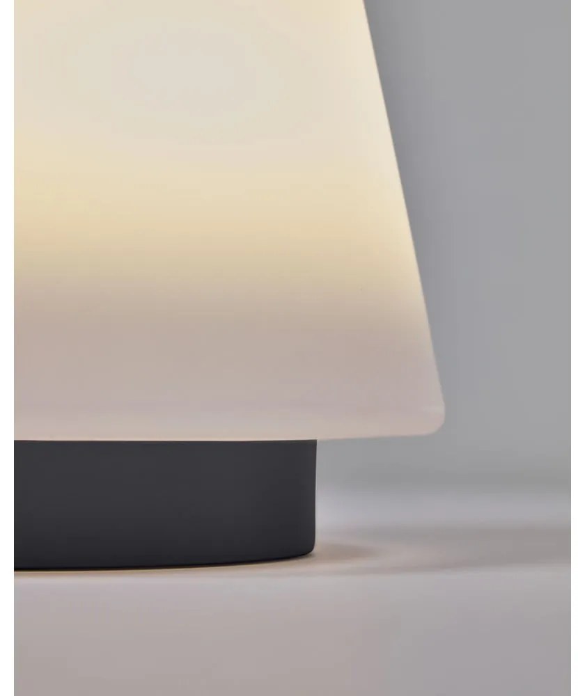 Biała plastikowa lampa stołowa LED ze ściemniaczem (wysokość 24 cm) Udiya – Kave Home