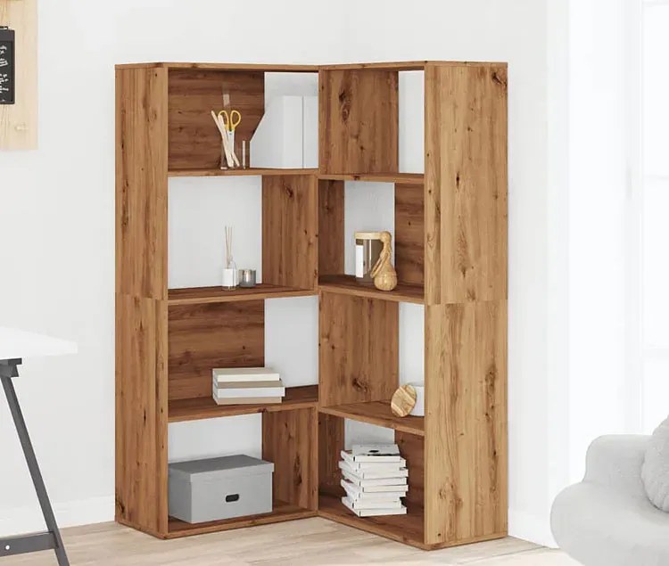 Otwarty regał narożny biblioteczka dąb artisan - Zorpa