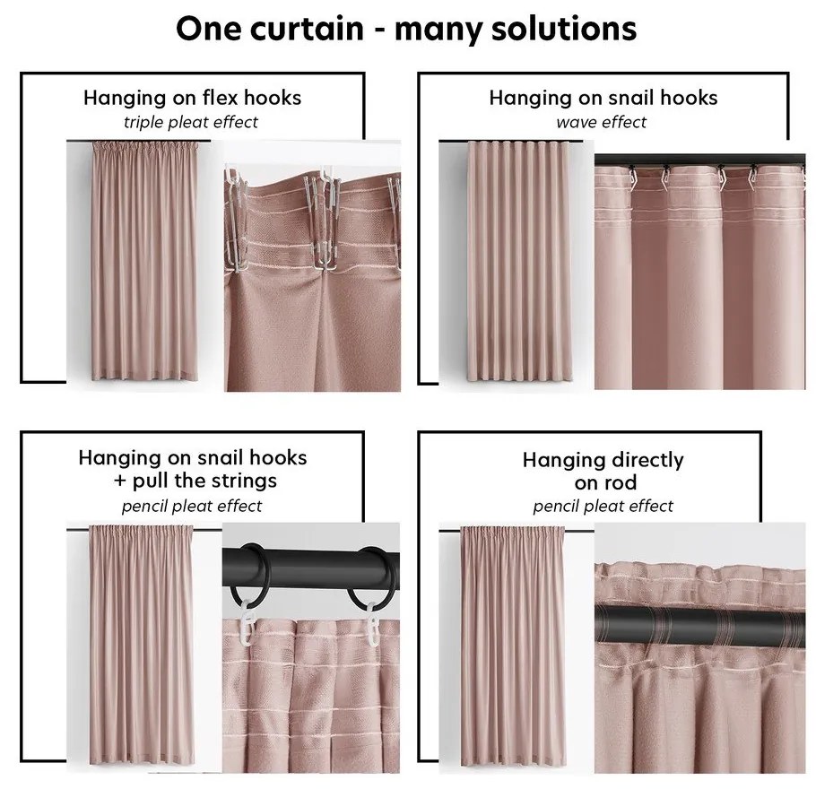 Jasnoróżowa aksamitna zasłona częściowo zaciemniająca (dimout) 400x225 cm Velto – Filumi