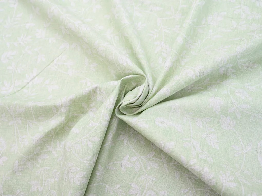 PrzytulneMieszkanie.pl PrzytulneMieszkanie.pl Pościel z bawełny Renforcé GREEN FLOWERS zielony Rozmiar pościeli: 70 x 90 cm | 140 x 200 cm