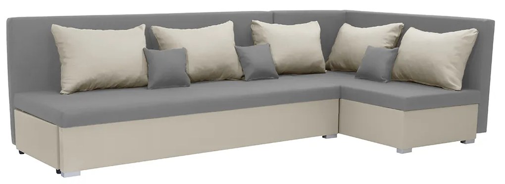 MEGA OKAZJA Narożnik kanapa z funkcją spania ARKO Czarny/Zielony