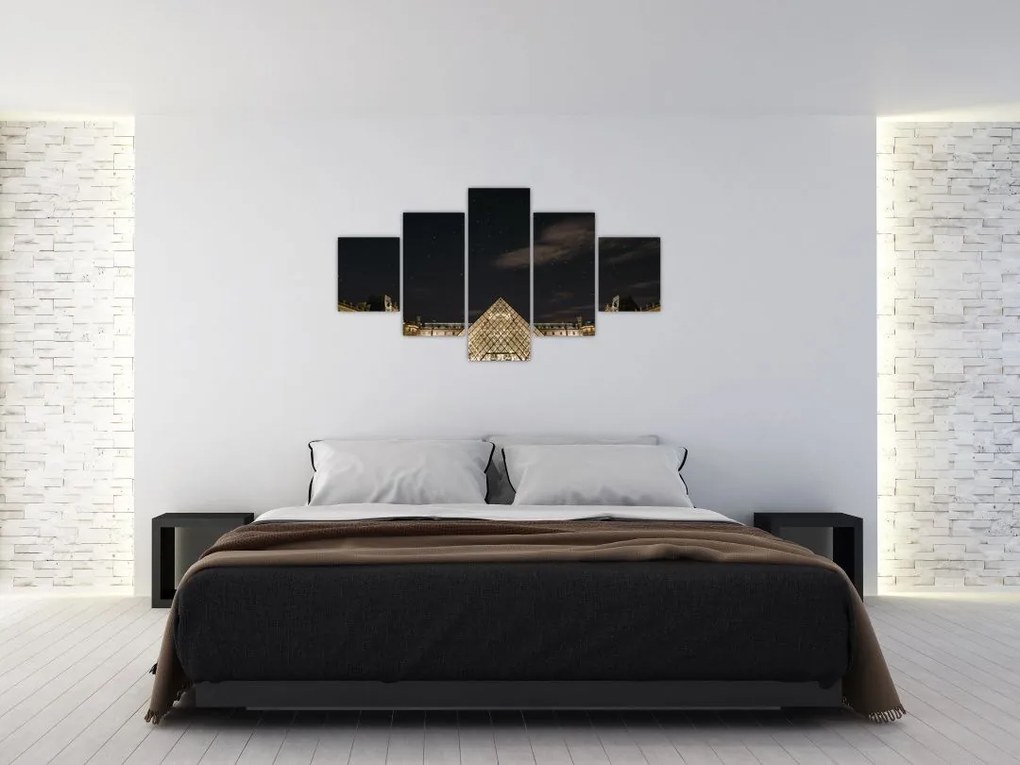 Obraz - Luwr w nocy (125x70 cm)
