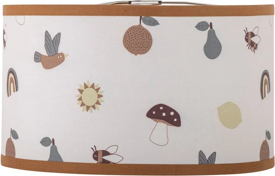 Biało-brązowy klosz do lampy dziecięcej z tekstylnym kloszem ø 34 cm Agnes – Bloomingville Mini