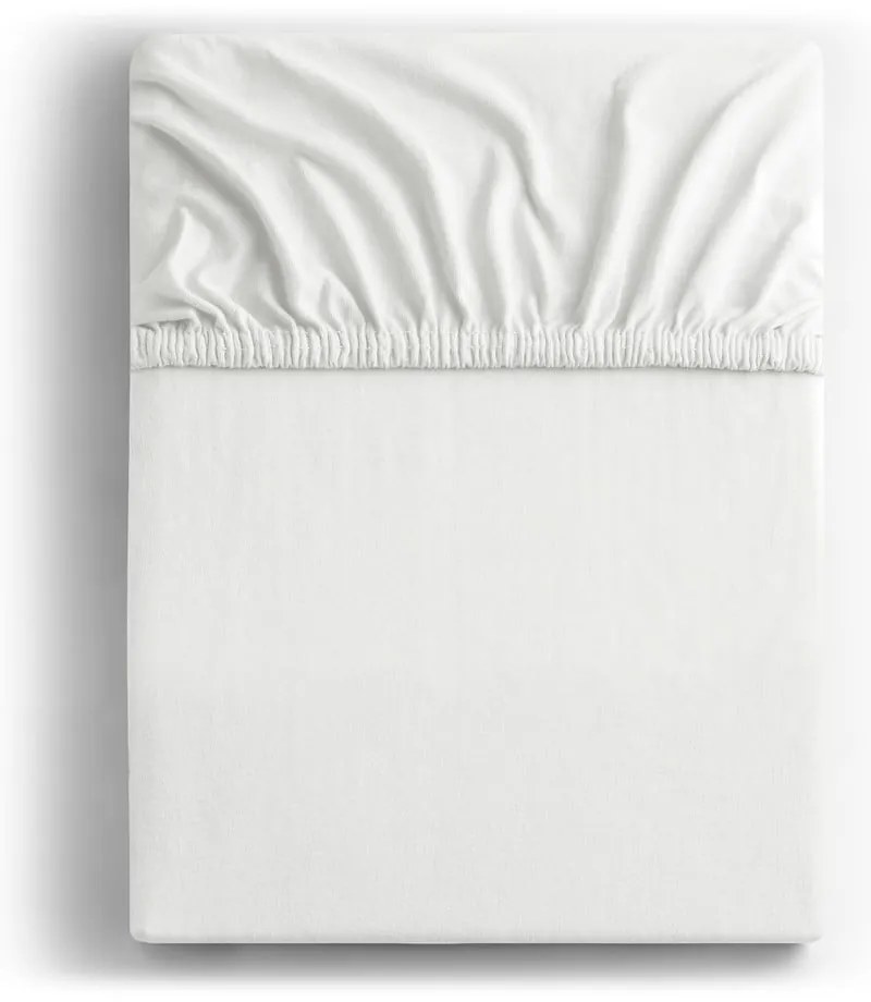 Białe dżersejowe prześcieradło z gumką 140x200 cm Amber – Restilo