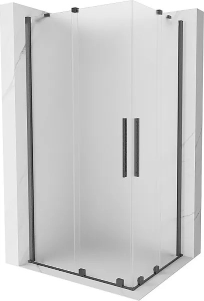 Mexen Velar Duo kabina prysznicowa rozsuwana 100 x 90 cm, szron, gun gray szczotkowany - 871-100-090-32-66