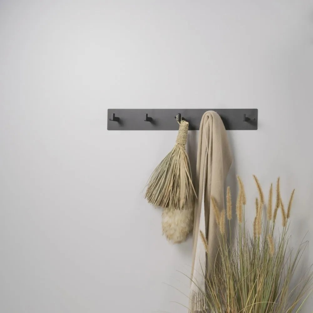 Czarny metalowy wieszak ścienny 70 cm Leatherman – Spinder Design