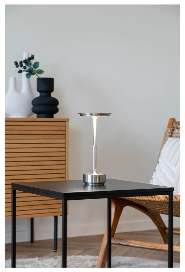 Lampa stołowa LED w kolorze srebra (wysokość 28,5 cm) Lyneham – House Nordic