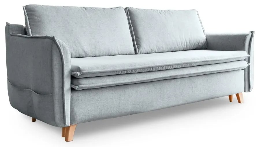 Jasnoszara rozkładana sofa 225 cm Charming Charlie – Miuform