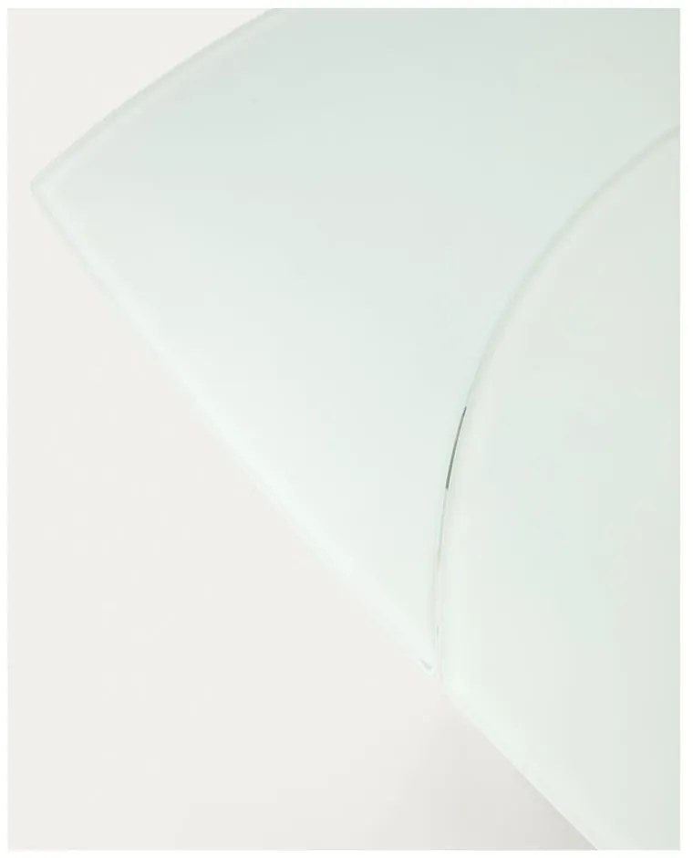 Biały rozkładany stół ze szklanym blatem 100x130 cm Yodalia – Kave Home