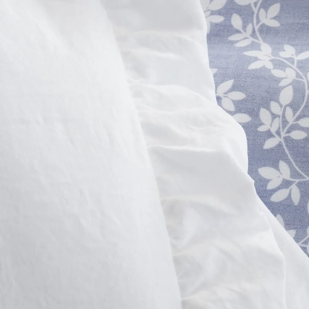 Biała narzuta na łóżko dwuosobowe 220x230 cm Soft Washed Frill – Bianca