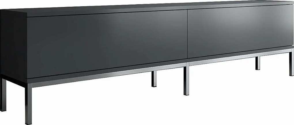 Stojak pod TV – 180 x 47 x 30 cm – Antracyt i srebro – Płyta wiórowa pokryta melaminą