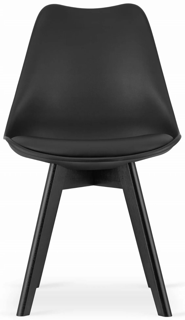 Zestaw stół prostokątny 120x80 craft, czarne nogi + 4 krzesła MARK czarne, czarne nogi