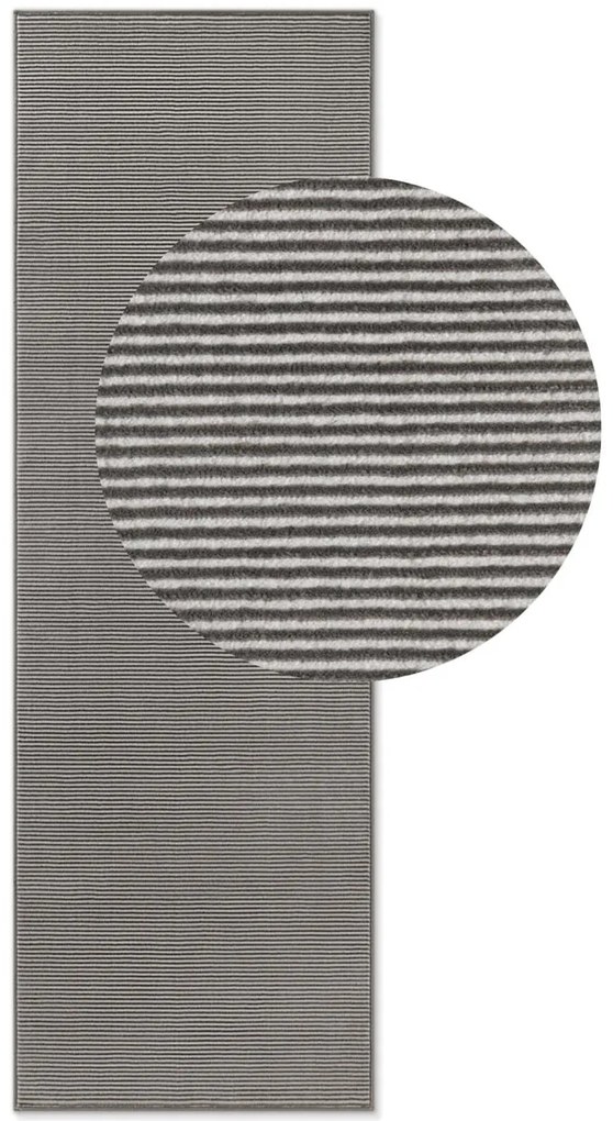 Dywan nowoczesny Perles Paseczki antracytowo-kremowe 80 cm x 240 cm