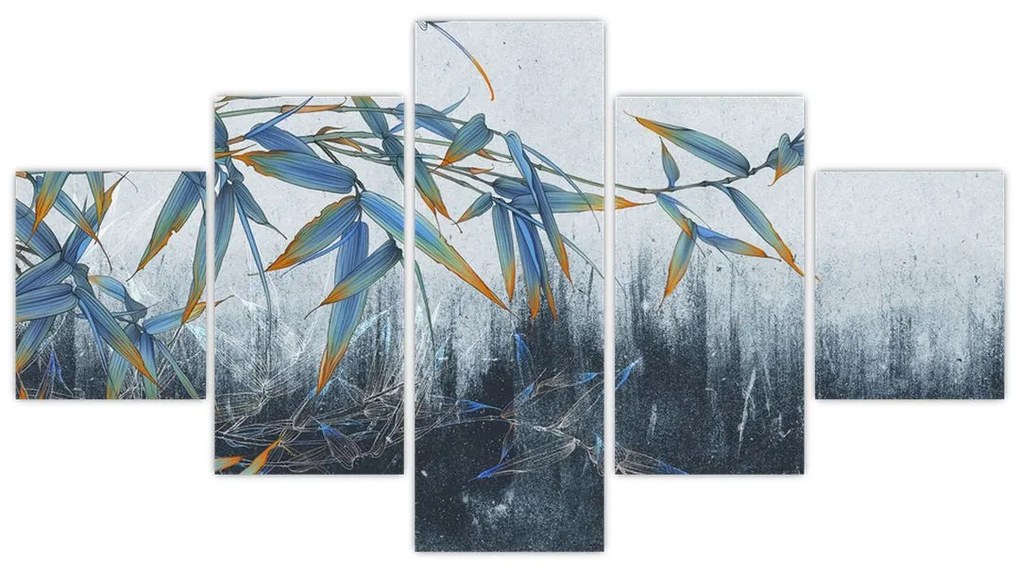 Obraz - Bambus na ścianie (125x70 cm)