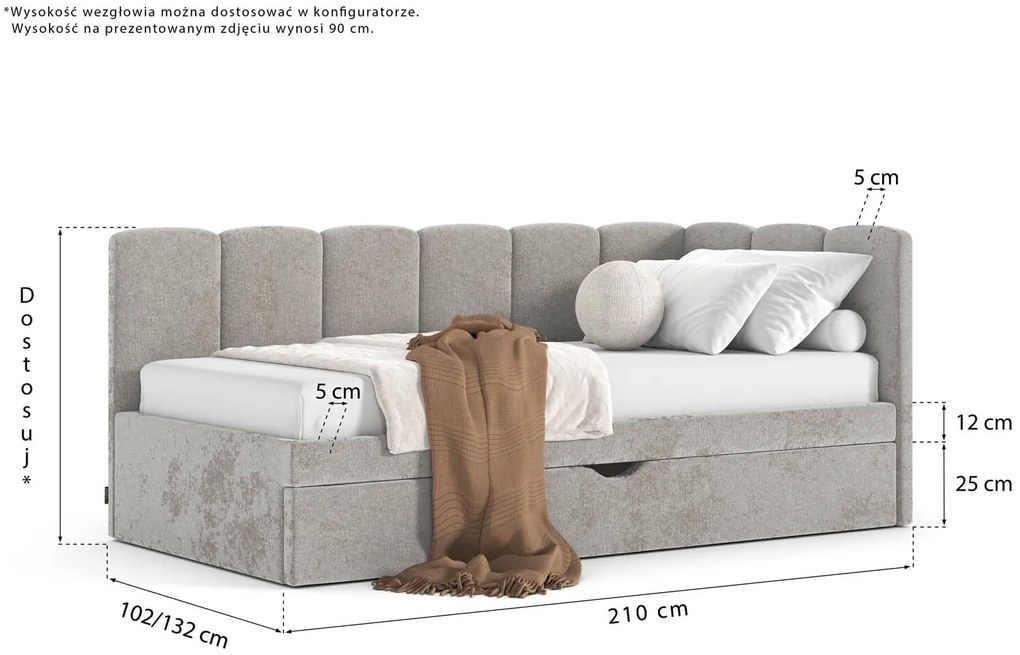 Łóżko Nilo z szufladą