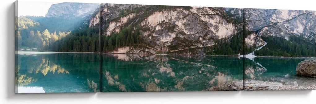 Obraz górskiego jeziora (170x50 cm)
