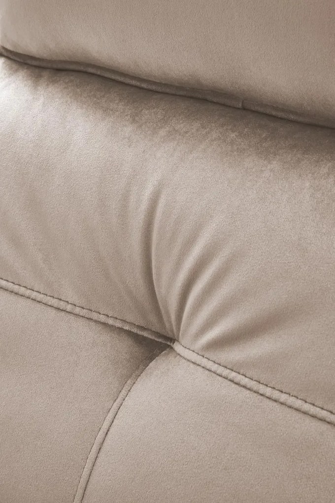 Fotel rozkładany SEMIR 2 VELVET beżowy masujący HALMAR