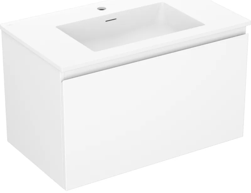 Mexen Orio szafka łazienkowa 80 cm z umywalką Otis, 1 szuflada, biała mat - 91A10-08047-1-BF01-W18M01