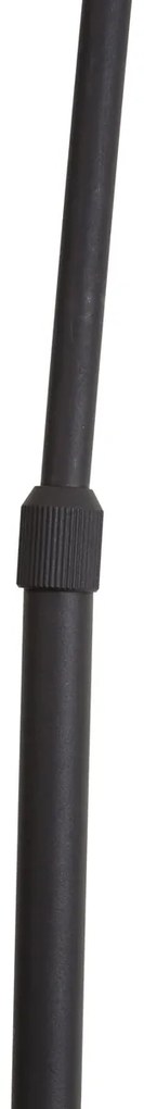 Designerska lampa łukowa podłogowa czarna z wbudowaną diodą LED z 3-stopniową regulacją - Anello