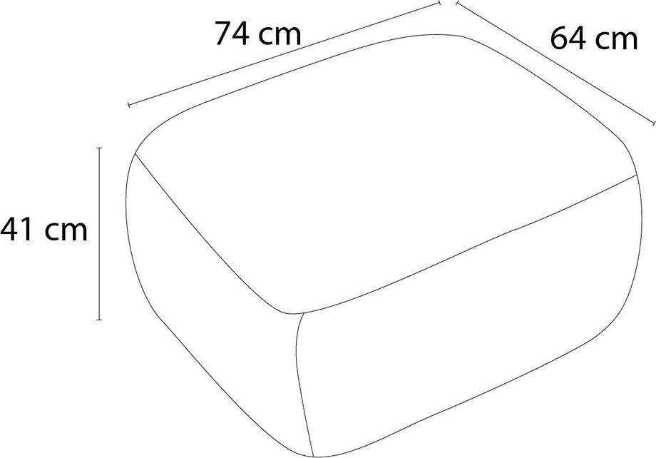 Szary podnóżek z materiału bouclé Montaigne – Bobochic Paris