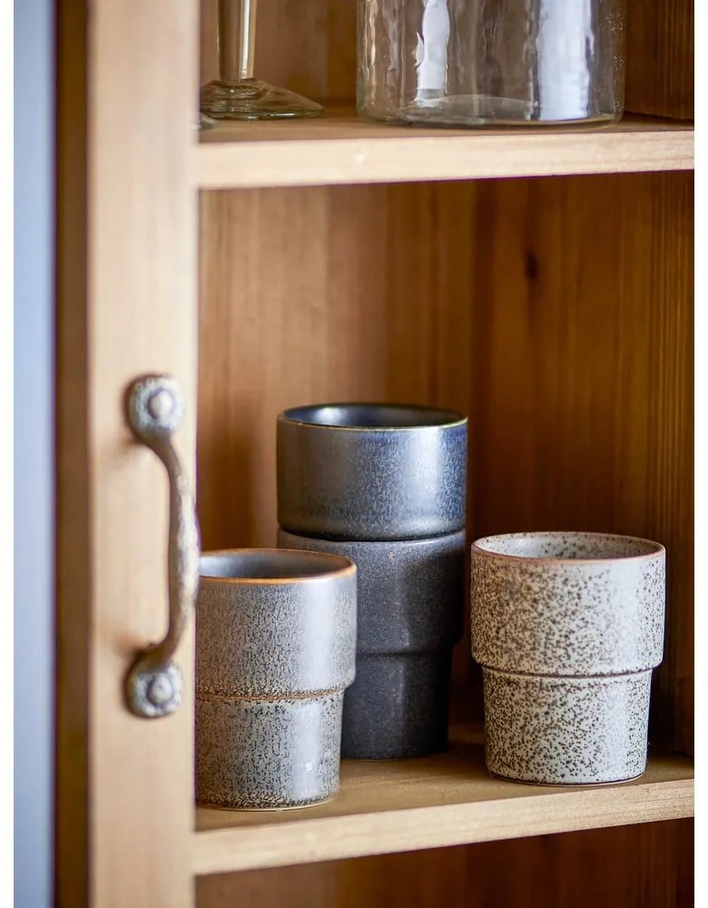 Brązowe kamionkowe filiżanki na espresso zestaw 4 szt. 150 ml Ewan – Bloomingville