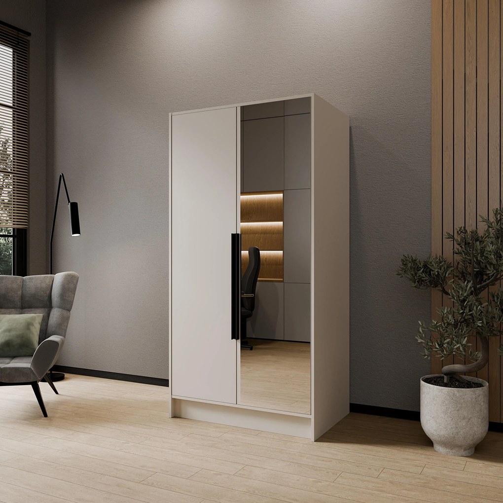 Szafa RENVO - Kaszmir / Uchwyty czarny / 102 cm