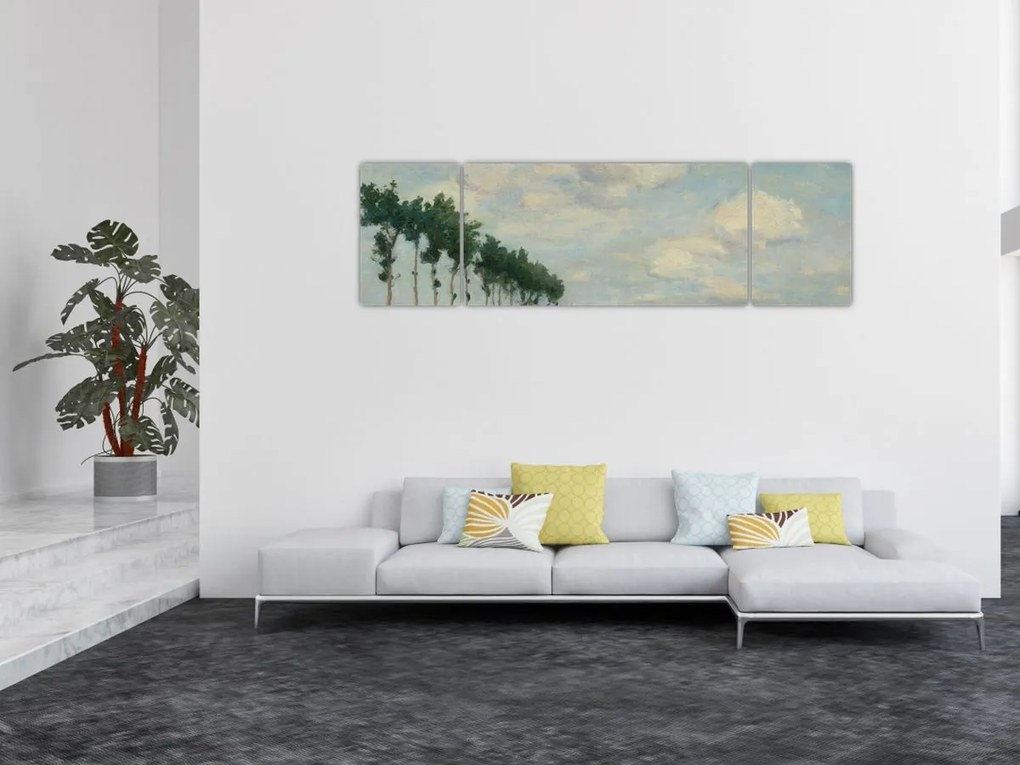 Obraz - Johan Barthold Jongkind, The Towpath, reprodukcje (170x50 cm)