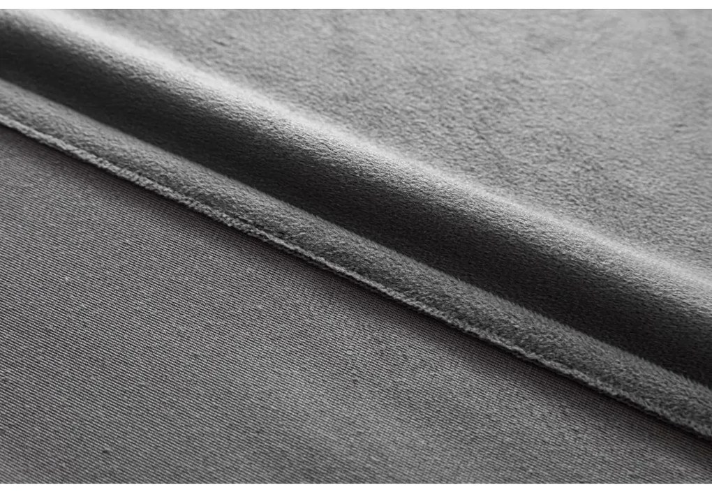 Szara zaciemniająca zasłona VELVET 140x250 cm Zawieszanie: Metalowe pierścienie