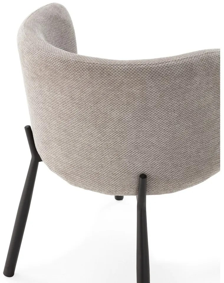 Szare tapicerowane fotele jadalniane zestaw 2 szt. Ginny – MOME