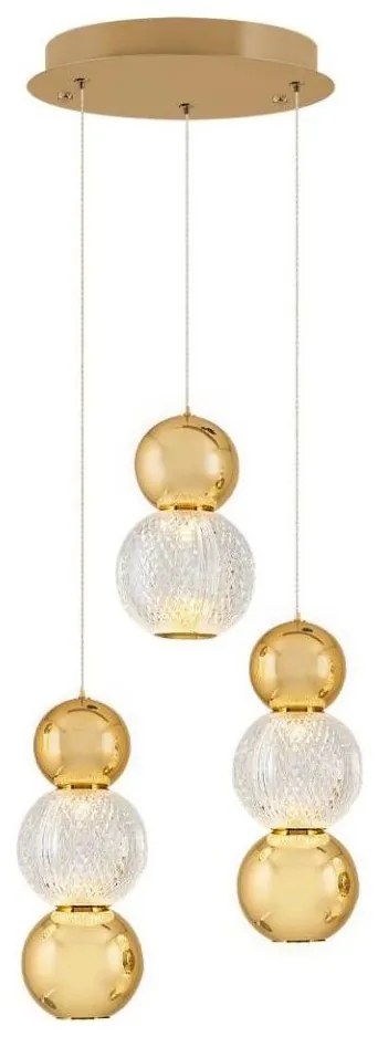 Żyrandol LED na lince CREMONA LED/17W/230V 3000K złoty