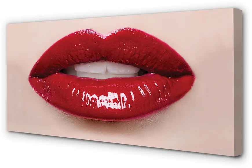 Duży obraz na płótnie Czerwone Usta