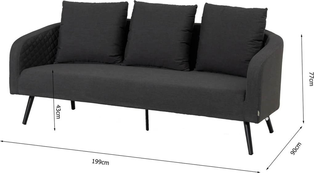 Doppler MELIA LIKA-TEX® ławka ogrodowa antracyt