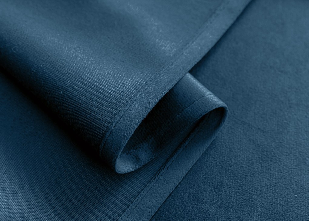 Zasłona zaciemniająca DREAM VELVET 140x250 cm, naftowy Zawieszanie: Metalowe pierścienie