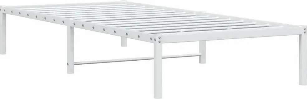 Łóżko jednoosobowe biały metal 90x200 cm L7-Z64