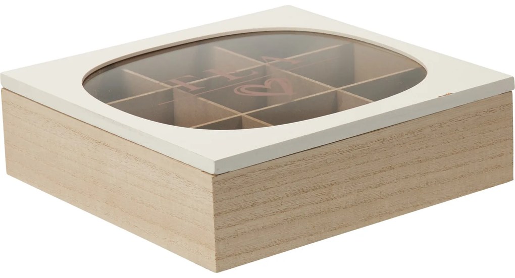 Herbaciarka ze szklanym wiekiem ZEN, 24 x 24 x 7 cm