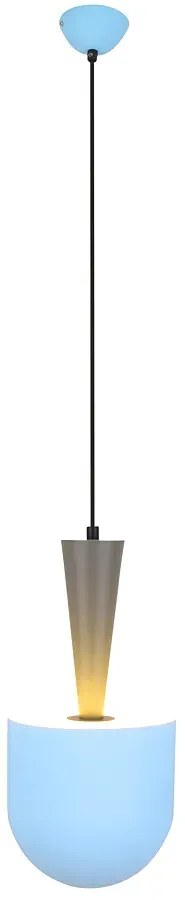 Niebieska lampa wisząca w stylu skandynawskim - R0-G54