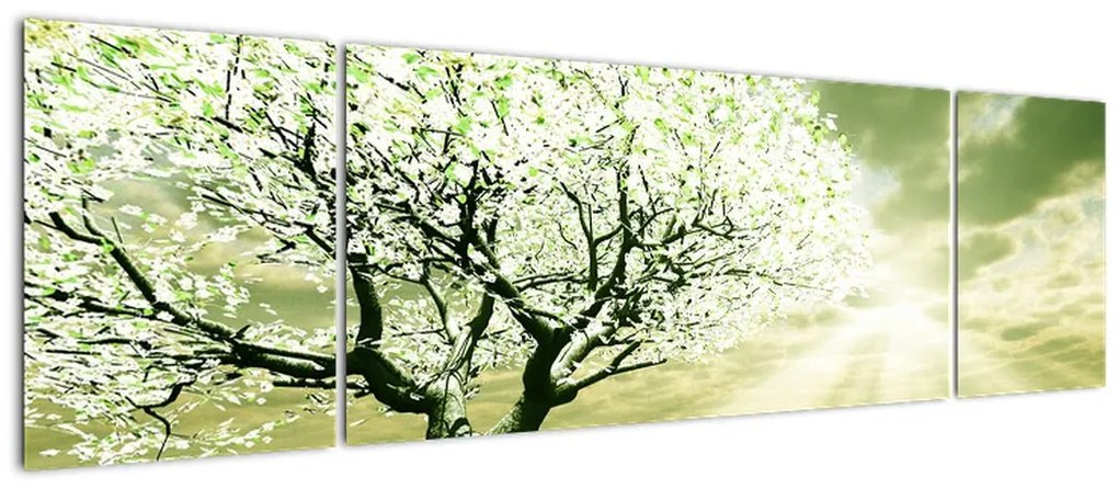 Obraz drzewa na łące (170x50 cm)