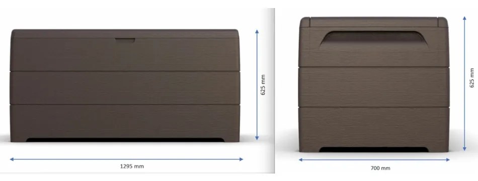 Duramax Skrzynia ogrodowa Durabox brązowa, 416 l