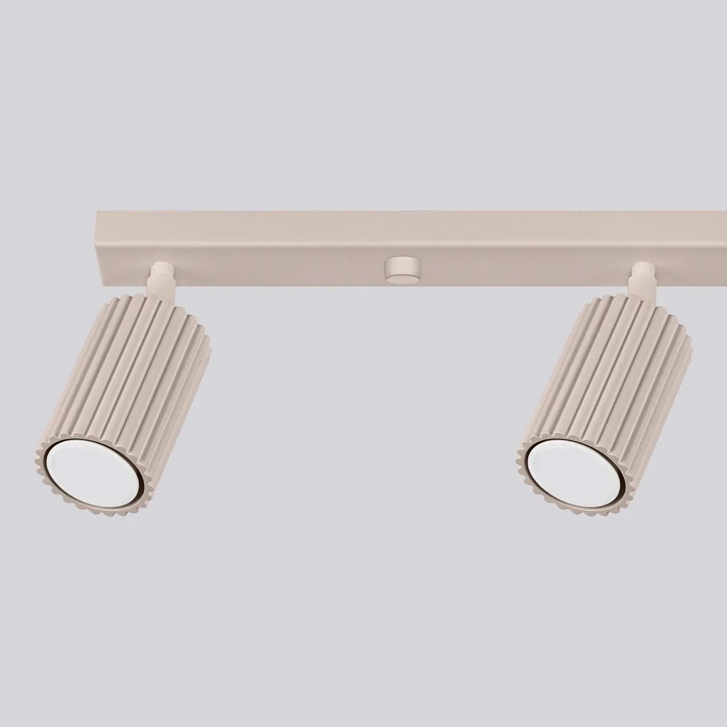 Listwa oświetleniowa 4-punktowa KARBON 4L taupe ryflowana SOLLUX  LIGHTING