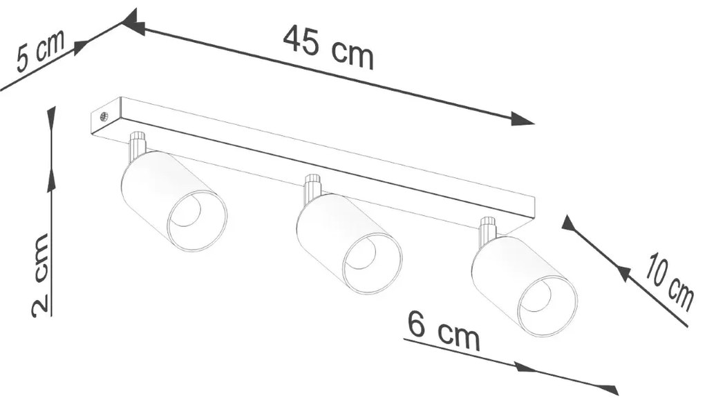 Listwa oświetleniowa WINX 3 czarna/chrom SOLLUX  LIGHTING