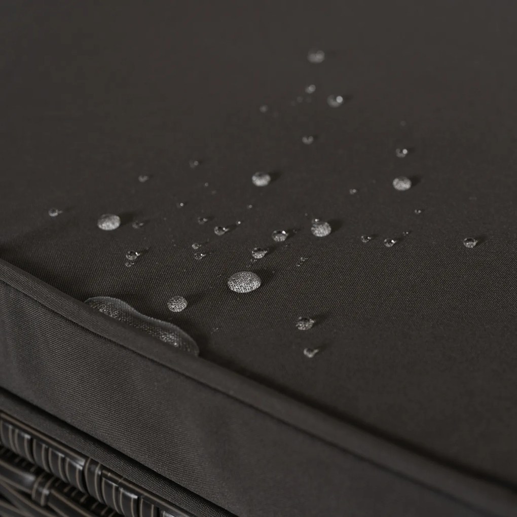 Zestaw mebli ogrodowych ze stołem obiadowym Atlanta, czarny