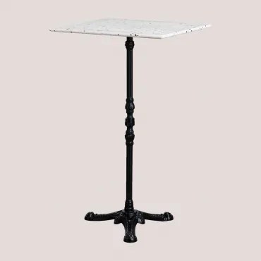 Wysoki Stół Barowy Z Lastryko Vertuo Blanco & Cuadrado & Czarny - Sklum