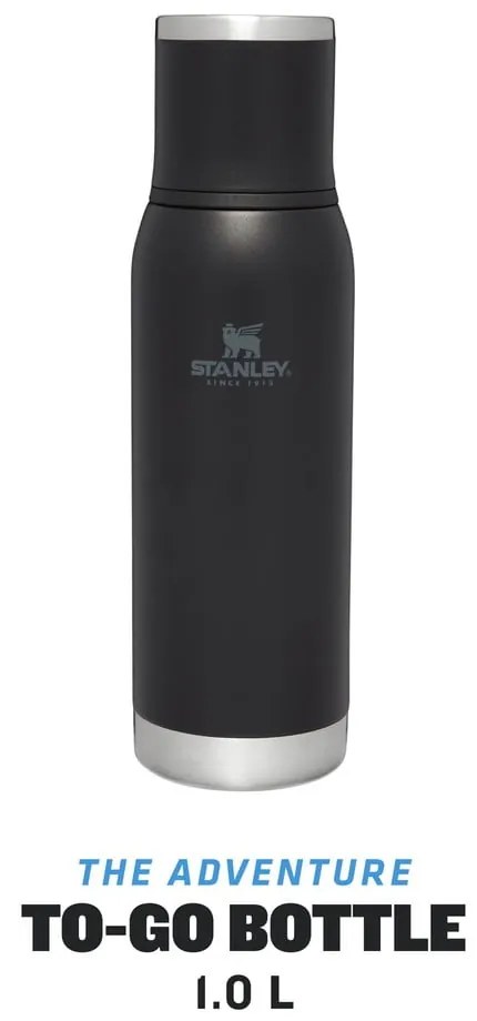 Czarny termos ze stali nierdzewnej 1 l Adventure To-Go Black – Stanley