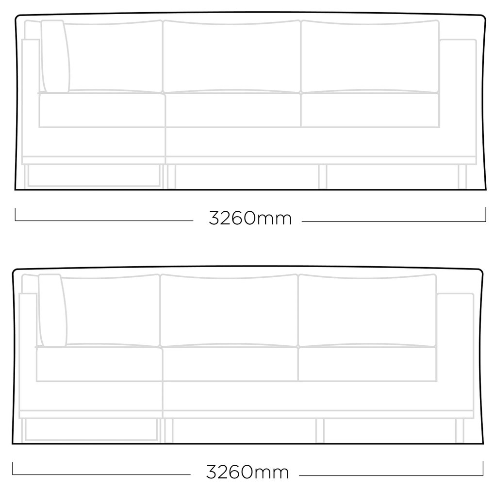 Pokrowiec na meble modułowe 326 x 326 x 91 cm KETTLER 0104850-300