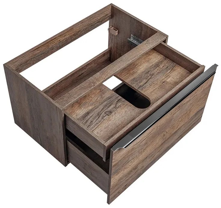 Wisząca szafka pod umywalkę dąb vintage - Muna 4X 60 cm