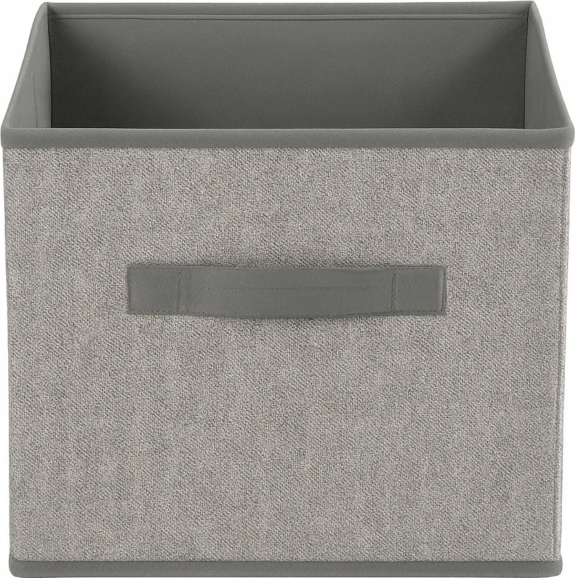 Organizer Tekstylny Kolor Szary Pudełko kosz 31x31x31 cm do Szafy Garderoby