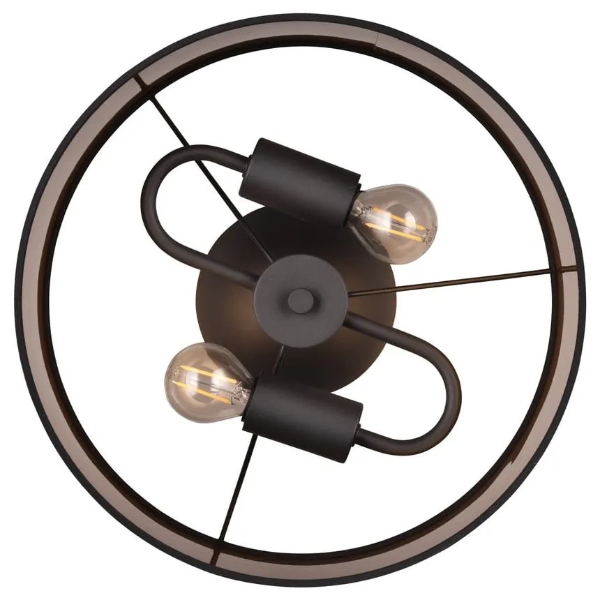 Czarno-brązowa lampa sufitowa ø 30 cm Davos – Trio